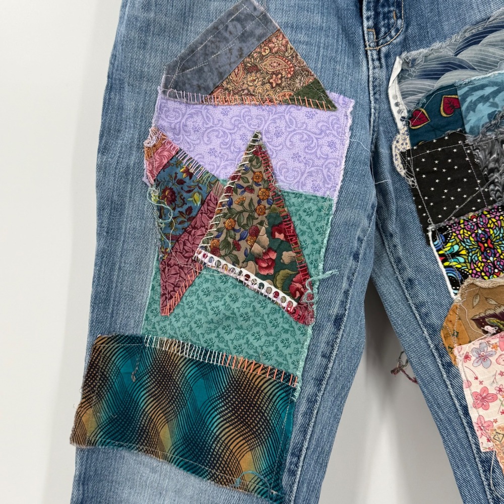 Patchwork Blue Jeans - image 6